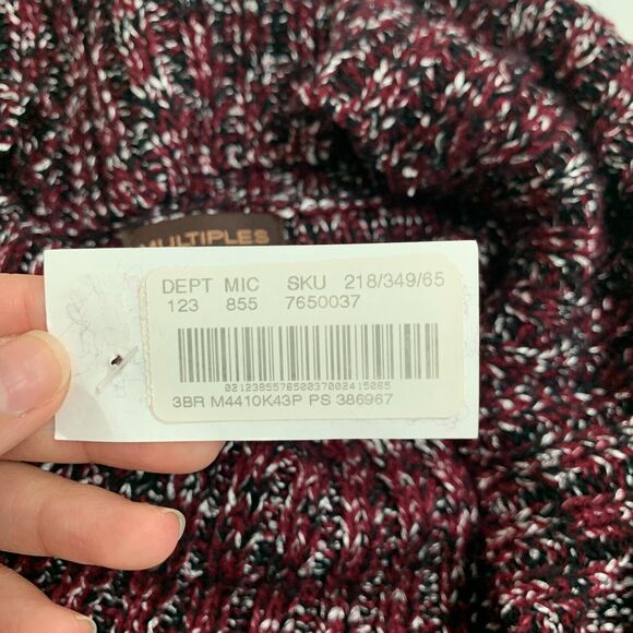 Multiples Sweater Womens PS Petite Small Marled Knit Cowl Neck Dolman Sleeves - Picture 8 of 13